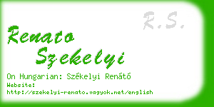 renato szekelyi business card